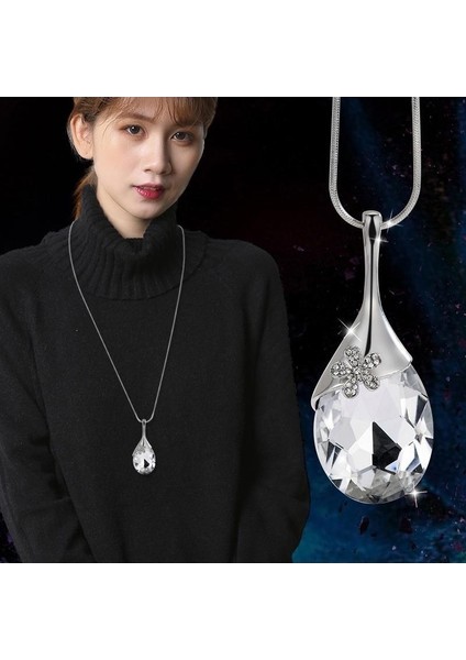 Sonbahar ve Kış Hafif Lüks Stil Jumper Zinciri Üst Düzey Kadın Vahşi Uzun Püskül Kolye Inci Kolye Aksesuarları Duygusu (Yurt Dışından)