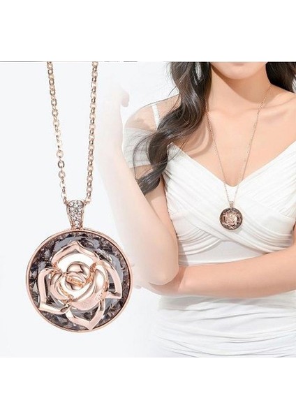 Sonbahar ve Kış Hafif Lüks Stil Jumper Zinciri Üst Düzey Kadın Vahşi Uzun Püskül Kolye Inci Kolye Aksesuarları Duygusu (Yurt Dışından)