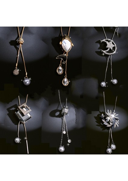 Sonbahar ve Kış Hafif Lüks Stil Jumper Zinciri Üst Düzey Kadın Vahşi Uzun Püskül Kolye Inci Kolye Aksesuarları Duygusu (Yurt Dışından) fiyatları