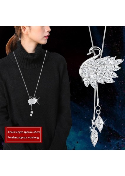 Sonbahar ve Kış Hafif Lüks Stil Jumper Zinciri Üst Düzey Kadın Vahşi Uzun Püskül Kolye Inci Kolye Aksesuarları Duygusu (Yurt Dışından)