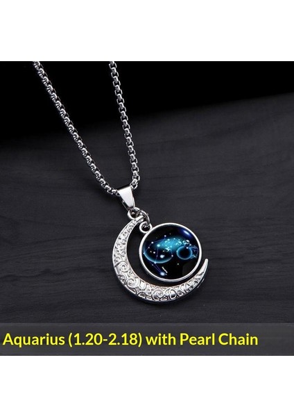 On Iki Takımyıldızları Floresan Kolye Titanyum Çelik Kolye Kadın Yüz Moda Niş Tasarım Duygusu Süveter Zinciri ile Mücevher (Yurt Dışından)