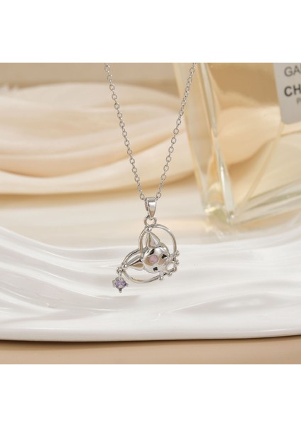 Kulomi Sevimli Karikatür Bebek Kolye Işık Lüks Niş Tasarım Moda Öğrenci Köprücük Kemiği Zinciri Kadın (Yurt Dışından)