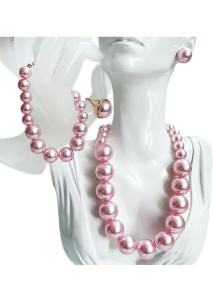 Zarif Retro Inci Kolye Kadın Çapraz Sınır Köprücük Kemiği Zinciri Gelin Gelinlik Aksesuarları Kolye Küpe Seti (Yurt Dışından) modelleri