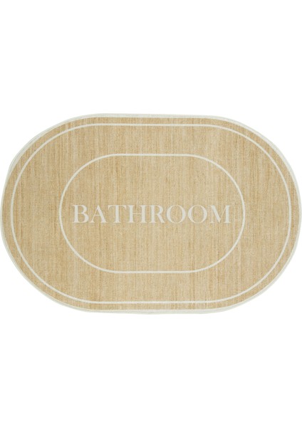 Armasi Kahve Oval Banyo Paspası Dijital Baskı Yıkanır Kaymaz İkili Banyo Paspas Takımı 40x60 60x100 fırsatları
