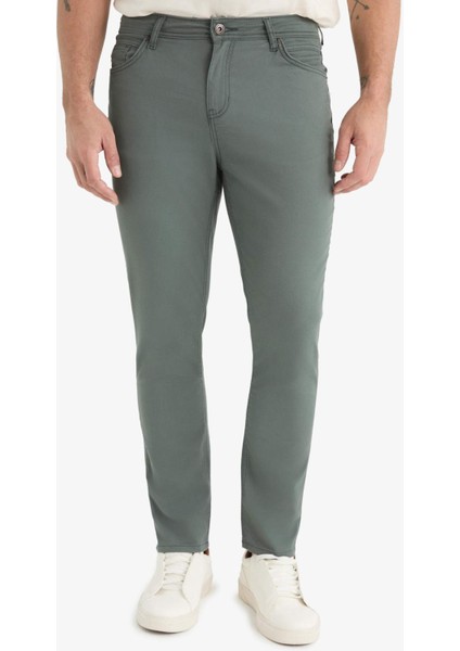Yazlık Gabardin Chino Kanvas Pantolon Slim Fit Dar Kesim Dar Paça Cepli
