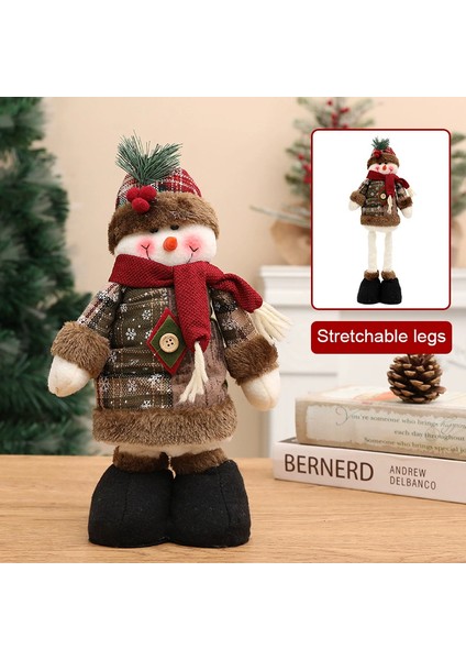 Noel Retro Kar Tanesi Desenli Kumaş Dekoratif Süsler ve Bebekler (Yurt Dışından)