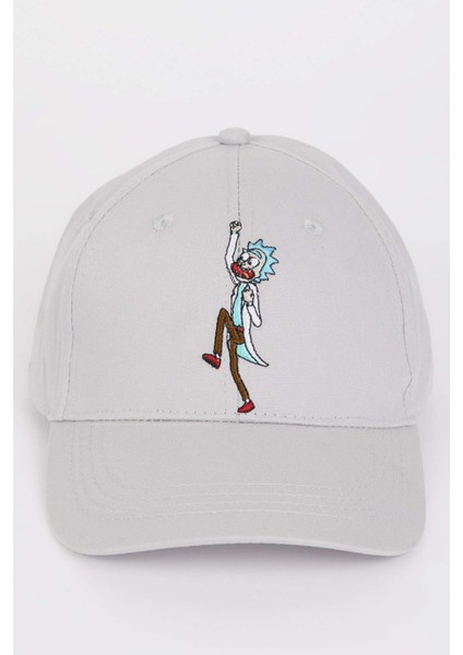 Erkek Rick and Morty Etiket Baskılı Dokuma Beyzbol Basketbol Şapkası D9273AX25SM