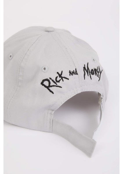 Erkek Rick and Morty Etiket Baskılı Dokuma Beyzbol Basketbol Şapkası D9273AX25SM