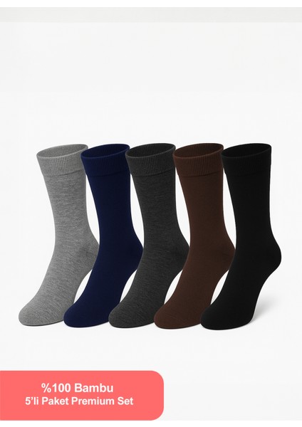 5'li Bambu Erkek Soket Çorap Seti - Karışık Renkli fiyatları