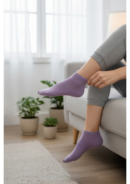 %100 Pamuk Birinci Kalite Penye Çorap Seti -Kadın 5'li Patik Çorap Seti indirimleri