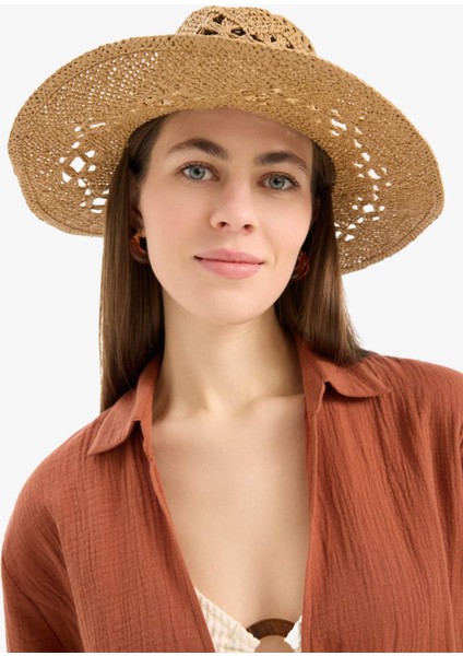Kadın Hasır Şapka D9459AX25SM