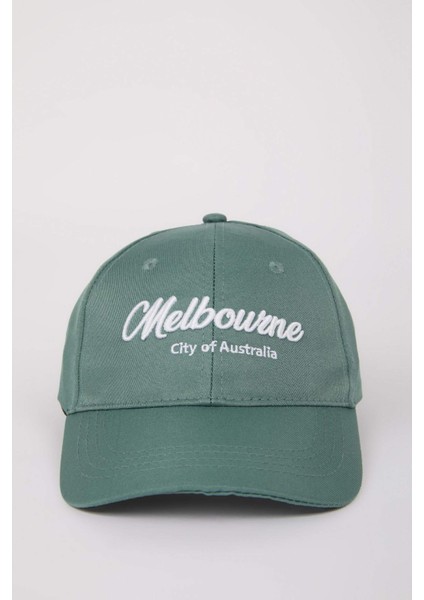 Kadın Etiket Baskılı Dokuma Beyzbol Basketbol Şapkası D9482AX25SM