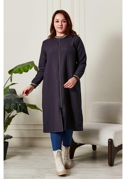 Kadın Büyük Beden Fermuarlı Kapitone Kap indirimleri