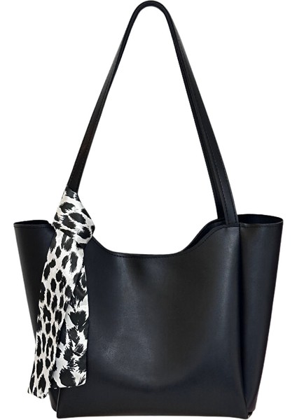 Kadın Fularlı Fermuarlı Mıknatıs Kapamalı Shopper El ve Omuz Çantası fiyatları