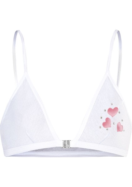 Özkan 0872 6'lı Paket Kız Çocuk Pamuklu Pedsiz Kapsız Kalp Desenli Alıştırma Sütyeni Büstiyer Likralı Rahat Süprem Ince Askılı Yarım Atlet fiyatları