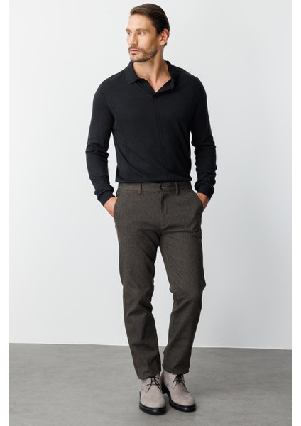 Erkek Kahve Regularfıt / Rahat Kalıp Std Pantolon