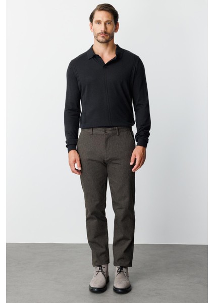 Erkek Kahve Regularfıt / Rahat Kalıp Std Pantolon modelleri