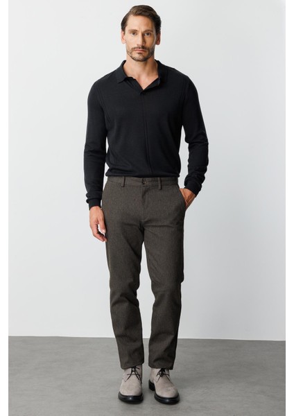 Erkek Kahve Regularfıt / Rahat Kalıp Std Pantolon indirimleri