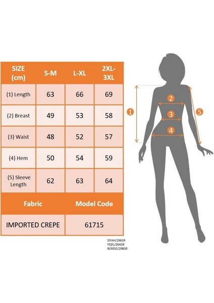 Ozgn Kadın Uzun Kollu Yuvarlak Yakalı Düğmeli Ithal Krep Bluz