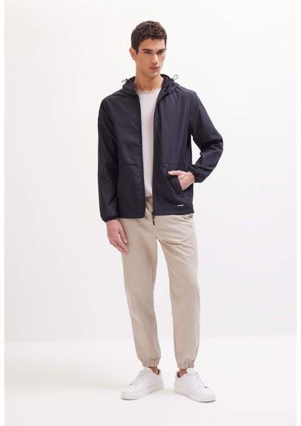 %100 Pamuk Jogger Slim Fit Dar Kesim Beli Bağcıklı Gabardin Pantolon D8607AX25SP