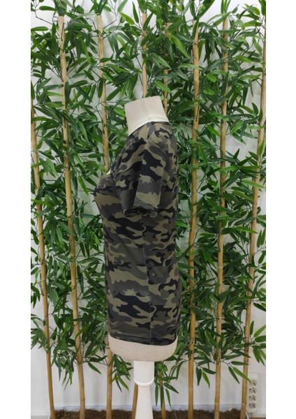 Ozgn Kadın Kısa Kollu Bisiklet Yaka Dekolteli Süprem Bluz