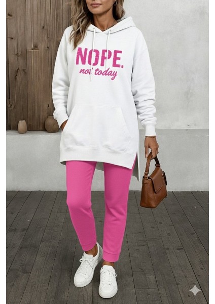 Ozgn Kadın Uzun Kollu Kapşonlu Bağcıklı Viskon Iki Iplik Sweat modelleri