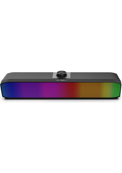 Lumatone 6W (3W X2) Full Rgb Işıklandırmalı USB + 3.5mm Audio Çıkışlı Ses Kontrolcülü Kompakt Tasarım Tak-Çalıştır Gaming & Müzik Soundbar Speaker