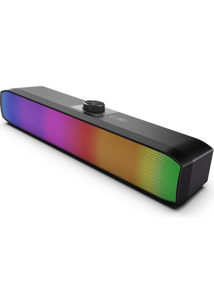 Lumatone 6W (3W X2) Full Rgb Işıklandırmalı USB + 3.5mm Audio Çıkışlı Ses Kontrolcülü Kompakt Tasarım Tak-Çalıştır Gaming & Müzik Soundbar Speaker fırsatları