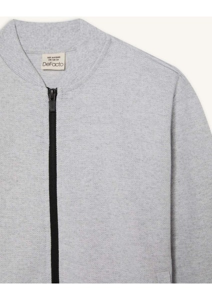 Erkek Çocuk Kolej Yaka Bomber Pike Hırka