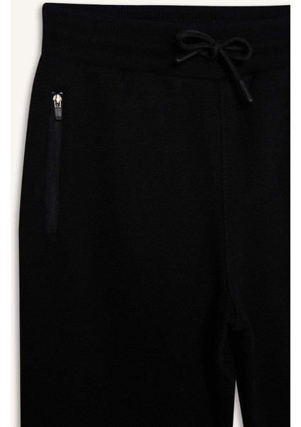 Erkek Çocuk Beli Paçası Lastikli Basic Düz Pike Eşofman Altı