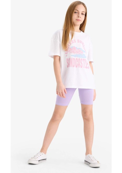 Kız Çocuk Kısa Boy Tayt B5591A825SM