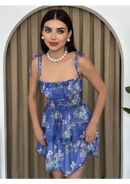 Ozgn Venlo Beli Lastikli Ip Askılı Elbise modelleri