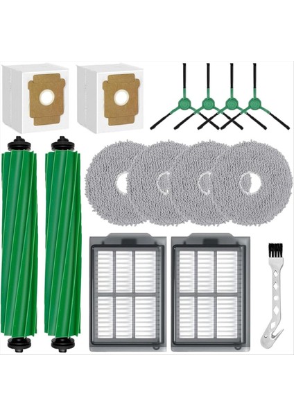 Irobot Roomba Plus 505/405 Combo Elektrikli Süpürge Aksesuarları Ana Yan Fırça Filtre Paspas Çantası Için Yedek Aksesuar Seti (Yurt Dışından)