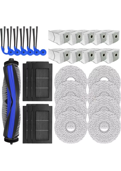 31 Adet Ecovacs Deebot T30C OMNI/T30C Pro Omni Elektrikli Süpürge Parçaları Ana Fırça Filtresi Toz Torbası Paspas Bezi (Yurt Dışından)