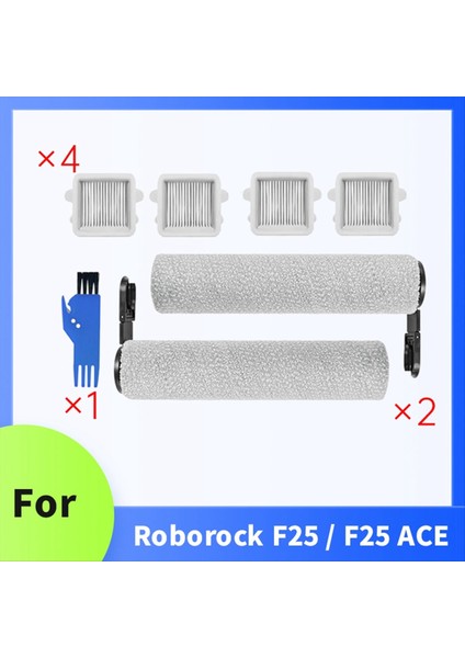 Roborock F25 / F25 Ace Elektrikli Süpürge Aksesuarları Için 2 Rulo Fırça ve 4 Hepa Filtre (Yurt Dışından) modelleri