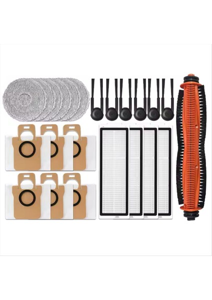 23 Adet Ana Silindir Yan Fırça Hepa Filtre Paspas Toz Torbaları Için Yedek Xiaomi Mijia M40S/OV31CN Elektrikli Süpürge Parçaları (Yurt Dışından)