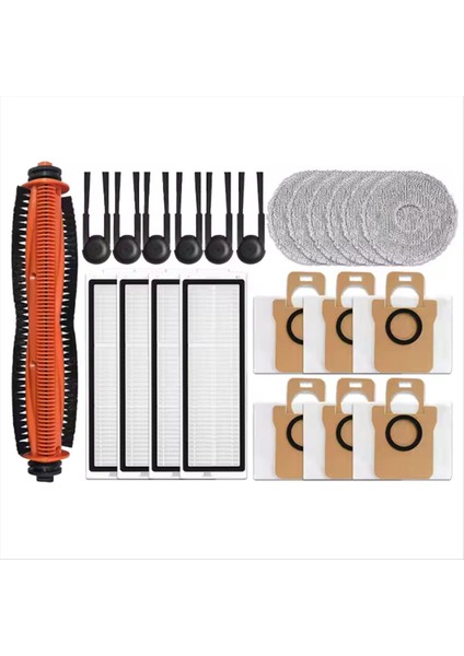 23 Adet Ana Silindir Yan Fırça Hepa Filtre Paspas Toz Torbaları Için Yedek Xiaomi Mijia M40S/OV31CN Elektrikli Süpürge Parçaları (Yurt Dışından) modelleri