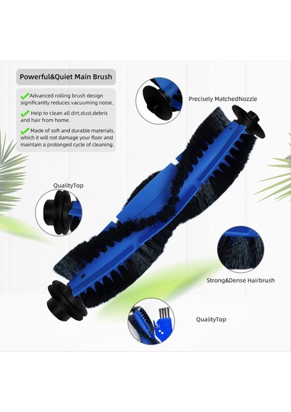 Eufy 11S Için Max G30 30C Max 15C Max Süppli Robot Aksesuarları Ana Roller Fırça Yan Fırça Filtre Aksesuarları Seti (Yurt Dışından) fiyatları