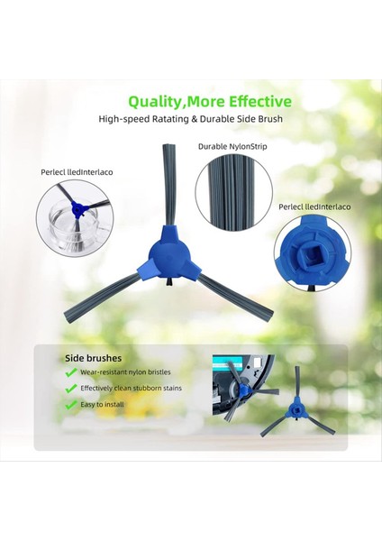 Eufy 11S Için Max G30 30C Max 15C Max Süppli Robot Aksesuarları Ana Roller Fırça Yan Fırça Filtre Aksesuarları Seti (Yurt Dışından) fırsatları