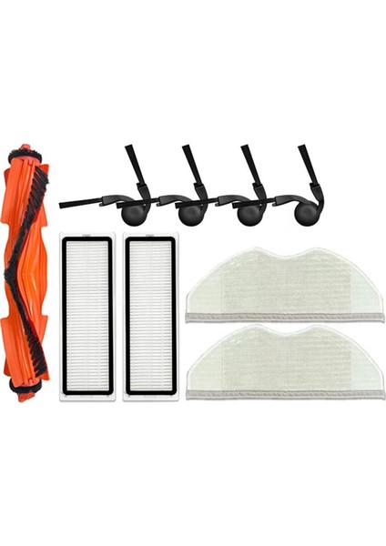 Xiaomi S40 / OV81 Robotlu Süpürge Ana Yan Fırça Paspas Bezi Hepa Filtre Yedek Yedek Parça (Yurt Dışından)