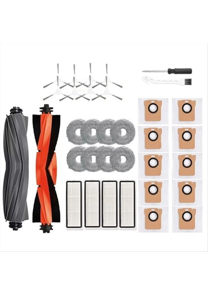 Xiaomi X20 + / X20 Plus Süpürme Robotu Aksesuarları Ana Yan Fırça Paspas Bezi Elektrikli Süpürge Yedek Parçaları (Yurt Dışından)