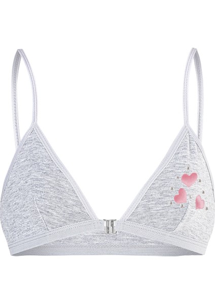 Özkan 0872 6'lı Paket Kız Çocuk Pamuklu Pedsiz Kapsız Kalp Desenli Alıştırma Sütyeni Büstiyer Likralı Rahat Süprem Ince Askılı Yarım Atlet fiyatları