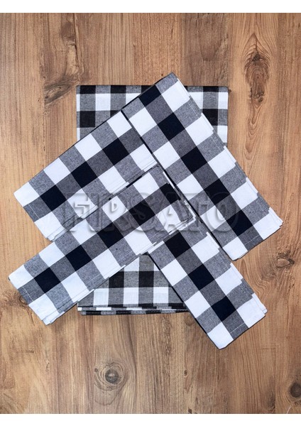 Karevibe Masa Örtüsü ve 4'lü Peçete Seti – Kare Desen, 5 Parça indirimleri