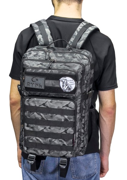 Ortaboy Taktik Sırt Çantası Günlük Spor Fitness Kamuflaj Desenli 30 Litre
