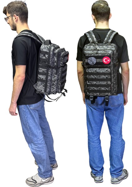 Ortaboy Taktik Sırt Çantası Günlük Spor Fitness Kamuflaj Desenli 30 Litre modelleri