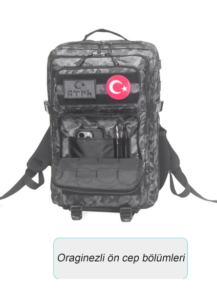 Ortaboy Taktik Sırt Çantası Günlük Spor Fitness Kamuflaj Desenli 30 Litre indirimleri