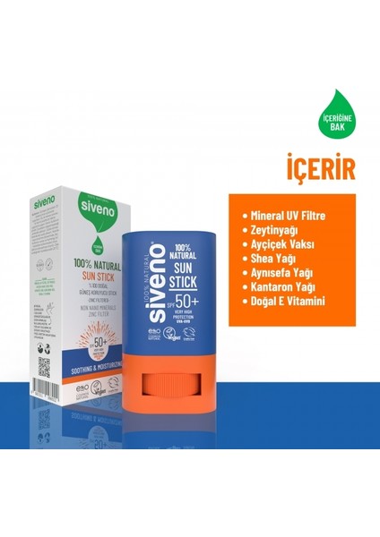 %100 Doğal Yüz Güneş Koruyucu Stick Renkli Mineral Filtre Nemlendirici UVA UVB SPF50+ 15 gr modelleri