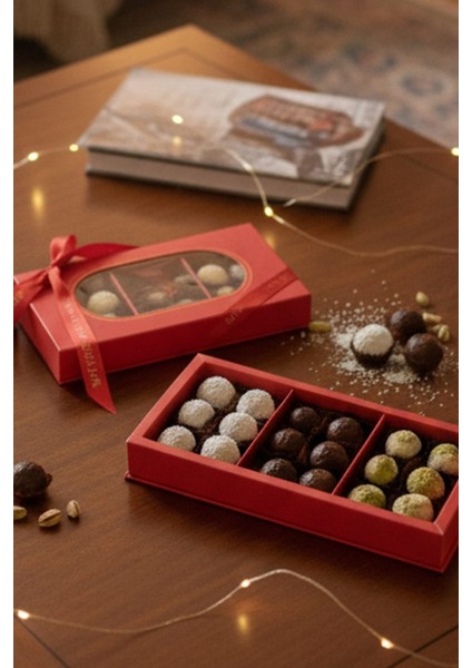 3 Çeşitli Truffle Hindistan Cevizli, Espresso Dolgulu, Antep Fıstık Kremalı Çikolata 210GR fiyatları