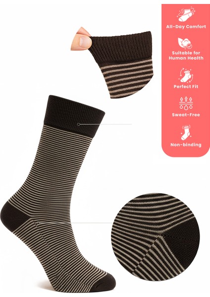 7'li Pamuk Erkek Soket Çorap Seti - Karışık Renkli Çemberli Çorap fiyatları