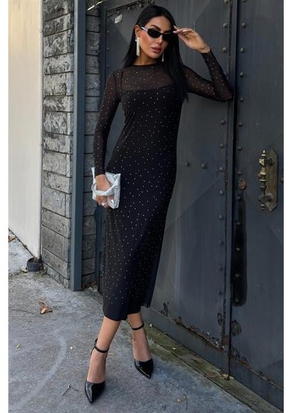 Ozgn Taş Işlemeli Premium Tül Elbise 2829 fırsatları